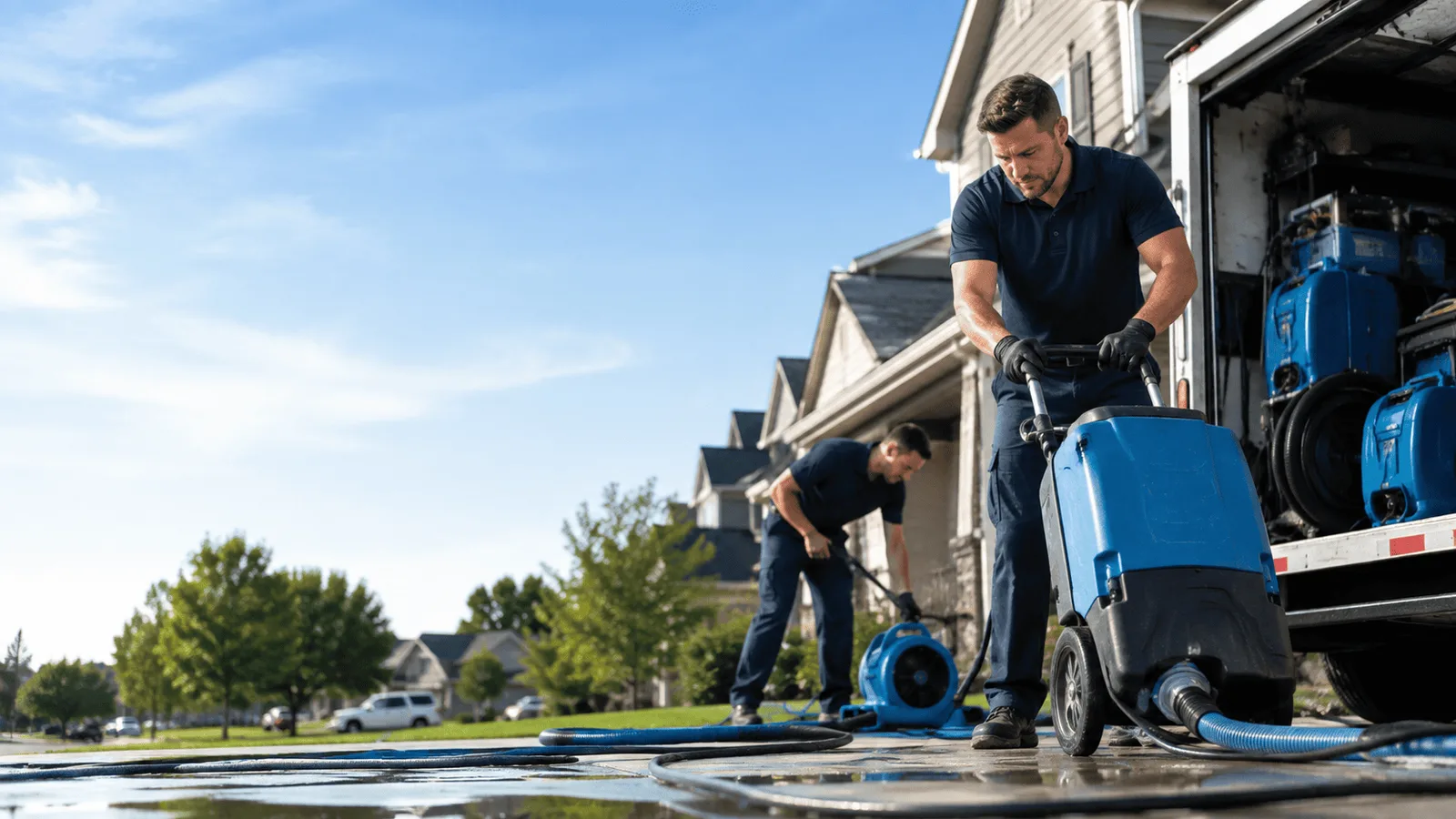 Dehumidification being performed in Munden, KS